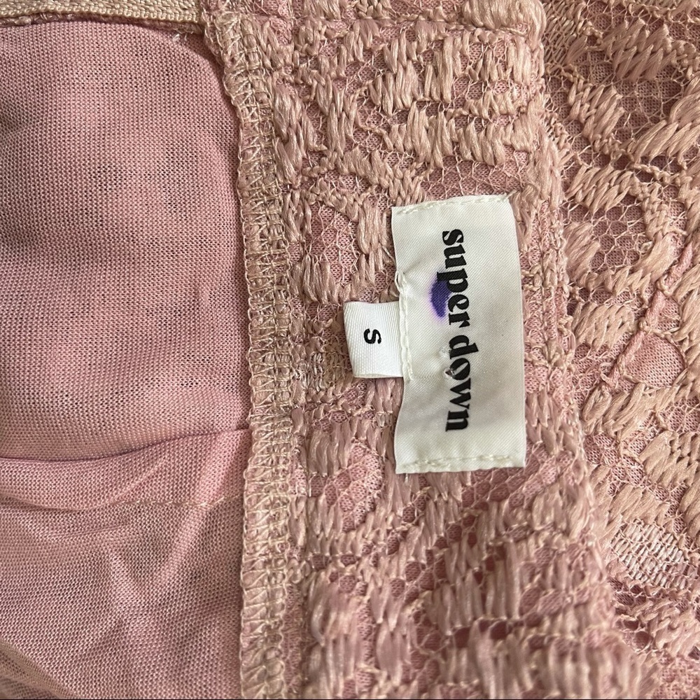 SUPER DOWN hilda pink lace barbiecore skirt set - Picture 6 of 7